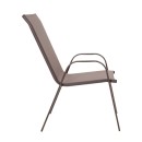 Τραπεζαρία Ensure-Calan σετ 5τεμ pakoworld μέταλλο-textilene καφέ