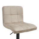 Σκαμπό μπαρ Remina pakoworld πτυσσόμενο μπεζ βελούδο-βάση μαύρο μέταλλο 44x44x112εκ | Συσκευασία 2 τμχ