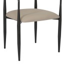 Πολυθρόνα Kalone pakoworld pu σε γκρι-μπεζ απόχρωση 56x55x78εκ | Συσκευασία 2 τμχ