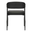 Πολυθρόνα Sezan pakoworld pu σε μαύρη απόχρωση 56x55x78εκ | Συσκευασία 2 τμχ