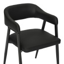 Πολυθρόνα Sezan pakoworld pu σε μαύρη απόχρωση 56x55x78εκ | Συσκευασία 2 τμχ