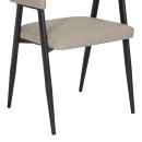 Πολυθρόνα Sezan pakoworld pu σε γκρι-μπεζ απόχρωση 56x55x78εκ | Συσκευασία 2 τμχ