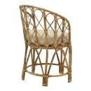 Πολυθρόνα Rostan Inart φυσικό rattan με μαξιλάρι 51x50x80εκ