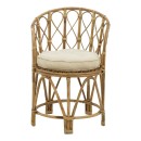 Πολυθρόνα Rostan Inart φυσικό rattan με μαξιλάρι 51x50x80εκ