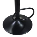 Σκαμπό μπαρ Coozy pakoworld πτυσσόμενο μεταλλικό μαύρο ματ με pu σε λευκή απόχρωση 46x47x90-112εκ | Συσκευασία 2 τμχ