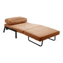 Πολυθρόνα-κρεβάτι Fancy pakoworld βελούδο σε σάπιο μήλο απόχρωση και πόδι μαύρο μέταλλο 95x98x70εκ