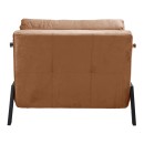 Πολυθρόνα-κρεβάτι Fancy pakoworld βελούδο σε σάπιο μήλο απόχρωση και πόδι μαύρο μέταλλο 95x98x70εκ