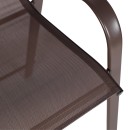 Σκαμπό μπαρ μεσαίου ύψους Calan pakoworld σκούρο καφέ μέταλλο-textilene σε καφέ απόχρωση 55x70x114εκ