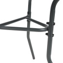 Τραπέζι ημικυκλικό Bion pakoworld γυαλί-μέταλλο σε ανθρακί απόχρωση 70x40x65εκ