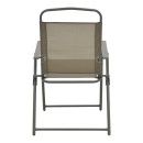 Καρέκλα Vela pakoworld πτυσσόμενη ανθρακί μέταλλο-textilene σε καφέ απόχρωση 53x58x90εκ | Συσκευασία 4 τμχ