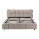 Κρεβάτι Jeby pakoworld ύφασμα σε μπεζ απόχρωση με αποθηκευτικό χώρο 160x200εκ