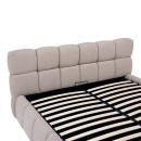 Κρεβάτι Jeby pakoworld ύφασμα σε μπεζ απόχρωση με αποθηκευτικό χώρο 160x200εκ