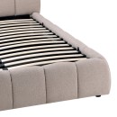 Κρεβάτι Jeby pakoworld ύφασμα σε μπεζ απόχρωση με αποθηκευτικό χώρο 160x200εκ
