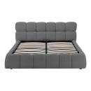 Κρεβάτι Jeby pakoworld ύφασμα σε ανθρακί απόχρωση με αποθηκευτικό χώρο 160x200εκ