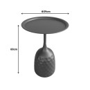 Βοηθητικό τραπέζι Waini pakoworld μέταλλο σε κρεμα απόχρωση Φ39x60εκ