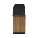 Έπιπλο τηλεόρασης Zafore pakoworld καρυδί - μαύρο μαρμάρου 180x33x50εκ