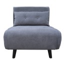 Πολυθρόνα-κρεβάτι Josuane pakoworld ανθρακί βελούδο και ξύλινο πόδι σε μαύρη απόχρωση 78x80x81εκ