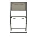 Καρέκλα Jeve pakoworld πτυσσόμενη μέταλλο-textilene σε ανθρακί απόχρωση 46x51x81εκ | Συσκευασία 4 τμχ