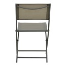 Καρέκλα Jeve pakoworld πτυσσόμενη μέταλλο-textilene σε ανθρακί απόχρωση 46x51x81εκ | Συσκευασία 4 τμχ