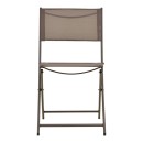 Καρέκλα Jeve pakoworld πτυσσόμενη σαμπανιζέ μέταλλο και textilene 46x51x81εκ | Συσκευασία 4 τμχ