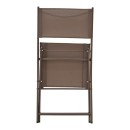 Καρέκλα Jeve pakoworld πτυσσόμενη σαμπανιζέ μέταλλο και textilene 46x51x81εκ | Συσκευασία 4 τμχ