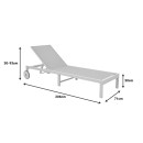 Ξαπλώστρα Mailo pakoworld ανθρακί αλουμίνιο και textilene σε μαύρη απόχρωση 71x206x30εκ