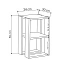Κομοδίνο Passion pakoworld σε λευκή απόχρωση 34x30x55εκ