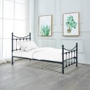 Κρεβάτι Beowulf pakoworld μαύρο μεταλλικό 90x190εκ