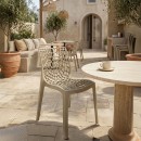 Καρέκλα στοιβαζόμενη Hush pakoworld pp σε cappuccino απόχρωση 41x53x80.5εκ