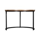 Τραπέζι σαλονιού Frina pakoworld σετ 3τεμ μασίφ mango ξύλο σε φυσική απόχρωση με πόδι μαύρο μέταλλο