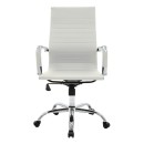 Καρέκλα γραφείου διευθυντή Valter pakoworld λευκό pu 55.5x58x108εκ