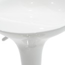 Σκαμπό μπαρ Felice pakoworld πτυσσόμενο λευκό-βάση χρωμίου 40x43x84εκ | Συσκευασία 2 τμχ