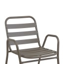 Τραπεζαρία Albero-Sussie pakoworld 3τεμ μέταλλο σε σαμπανιζέ απόχρωση Φ60x70εκ