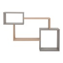 Ράφι τοίχου Beldra pakoworld σε φυσική με γκρι cement απόχρωση 84x15x57.8εκ