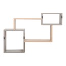 Ράφι τοίχου Beldra pakoworld σε φυσική με γκρι cement απόχρωση 84x15x57.8εκ