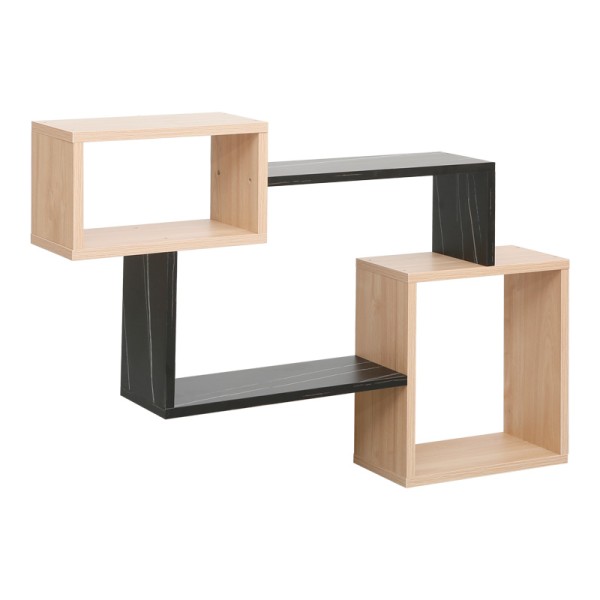 Ράφι τοίχου Beldra pakoworld σε φυσική απόχρωση με όψη μαρμάρου 84x15x57.8εκ