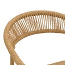 Πολυθρόνα Rayana pakoworld στοιβαζόμενη αλουμίνιο - pe rattan σε φυσική απόχρωση 57x59x78εκ