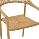 Πολυθρόνα Rayana pakoworld στοιβαζόμενη αλουμίνιο - pe rattan σε φυσική απόχρωση 57x59x78εκ