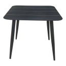 Τραπέζι Vista pakoworld αλουμίνιο σε μαύρη απόχρωση 80x80x72εκ