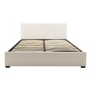 Κρεβάτι Norse pakoworld pu λευκό με αποθηκευτικό χώρο 160x200εκ