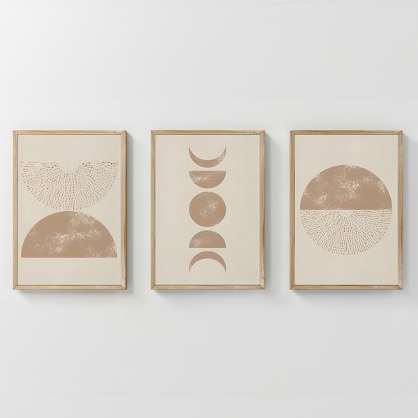 Πίνακας Kriky pakoworld τρίπτυχος με ψηφιακή εκτύπωση και πλαίσιο 33x1.5x48εκ