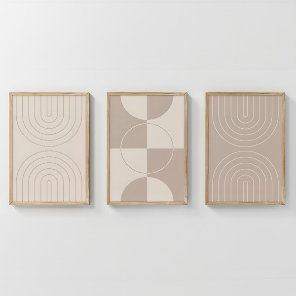 Πίνακας Zenzia pakoworld τρίπτυχος με ψηφιακή εκτύπωση και πλαίσιο 33x1.5x48εκ