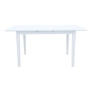 Tραπέζι επεκτεινόμενο Mabor pakoworld ξύλο σε λευκή απόχρωση 120-150x80x73,8εκ