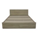 Κρεβάτι Olympus pakoworld με συρτάρι σε sonoma απόχρωση 160x200εκ