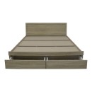 Κρεβάτι Olympus pakoworld με συρτάρι σε sonoma απόχρωση 160x200εκ