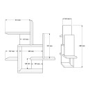 Ραφιέρα τοίχου Nogara pakoworld σε φυσική-λευκή απόχρωση 62.6x14.5x66.2εκ