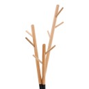 Καλόγερος ρούχων Sigar pakoworld μέταλλο-ξύλο σε μαύρη-φυσική απόχρωση 49x51x187εκ