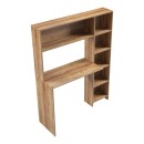 Γραφείο με βιβλιοθήκη Janson pakoworld oak 113.2x40x141.8εκ
