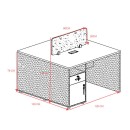 Γραφείο εργασίας επαγγελματικό 2 θέσεων Dakota pakoworld σε καρυδί-ανθρακί απόχρωση 120x120x76εκ