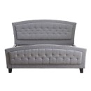 Κρεβάτι Camaro pakoworld ύφασμα σε γκρι απόχρωση160x200εκ